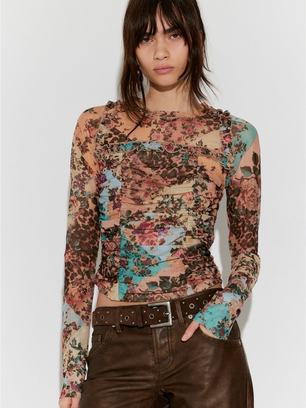 Ariana long sleeve ruched top